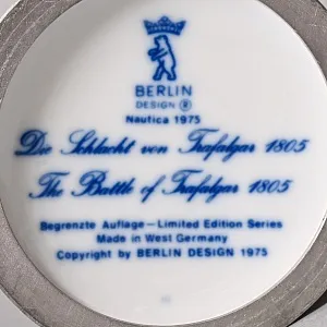 Коллекционная Пивная Кружка «Битва при Трафальгаре», фарфор, Berlin Design Германия, 1975 год.