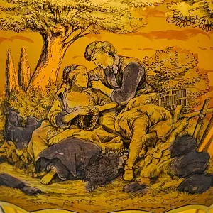 Большая Авторская Коллекционная Ваза «Свидание», Хрусталь OERTEL & Co, Богемия.