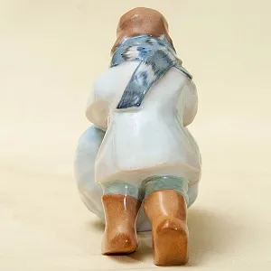 Авторская Коллекционная Фарфоровая Статуэтка «Снежный Ком», Дулёво Россия.