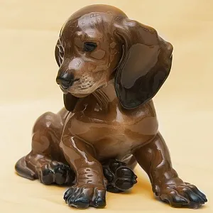 Редкая Фарфоровая Статуэтка Собака «ТАКСА» Н -16 см., ROSENTHAL,  Германия, 70-е годы ХХ века.
