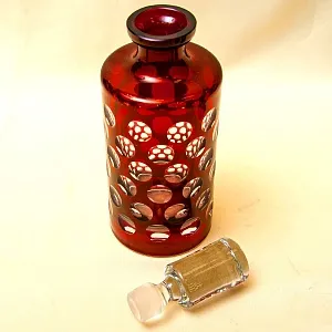 Набор для Виски Графин и Стаканы «Таüsend Aügen» Цветной Хрусталь, WMF Crystal Cabinet Германия.