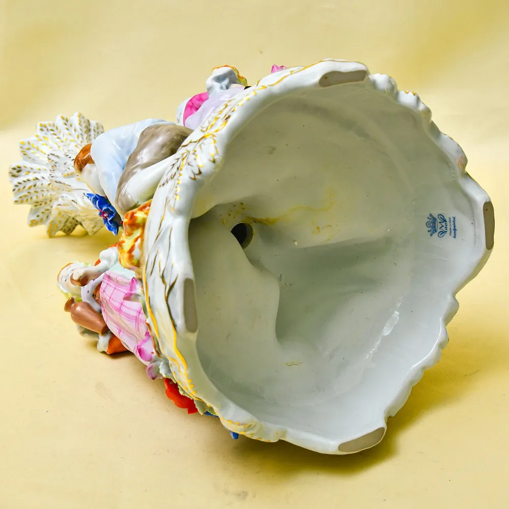 Редкость!!! Большая Фарфоровая Ваза «УРОЖАЙ», PLAUE Германия середина ХХ века.