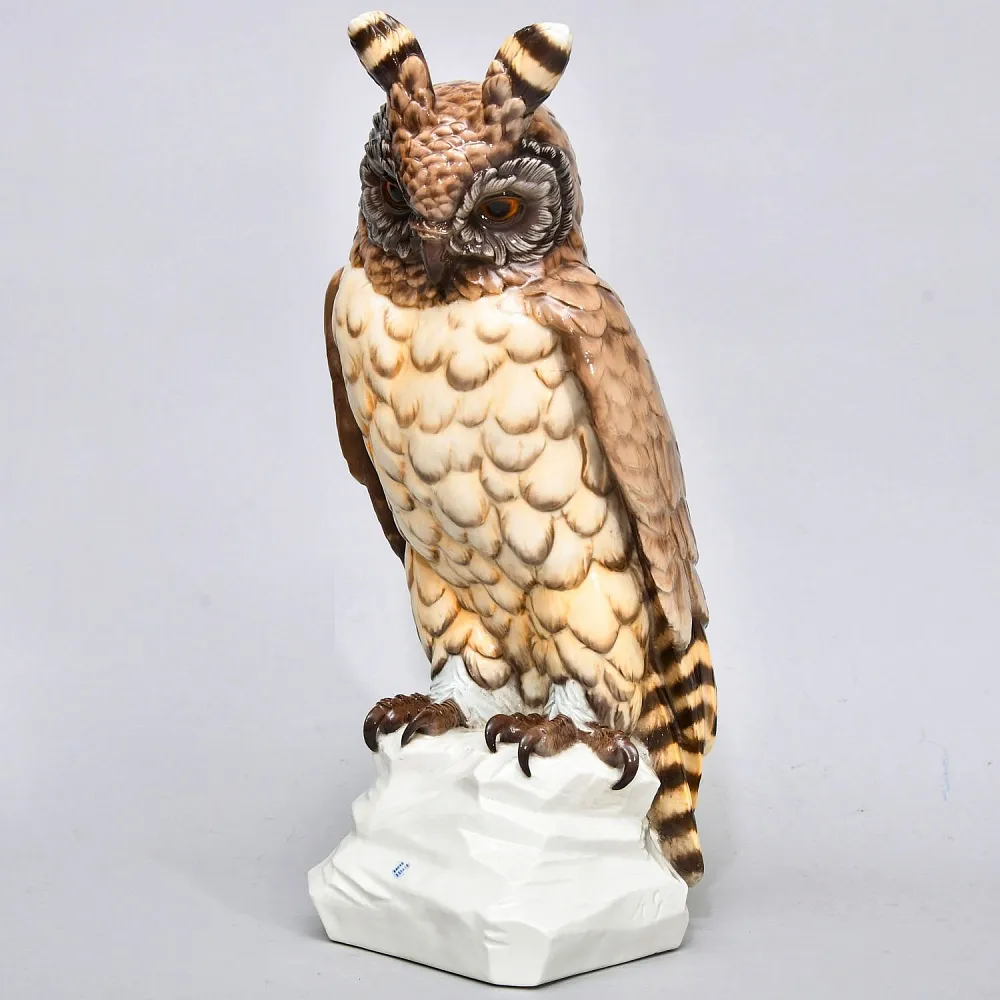 Редкость! Большая Фарфоровая статуэтка «Птица. Филин», Nymphenburg  Германия, 1949 - 1975 годы.