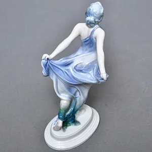 Антикварная Фарфоровая статуэтка «Невеста ветра», Арт Деко, Rosenthal Германия, 1912 - 1914 годы. 