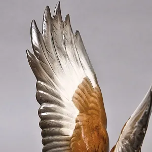 Большая Коллекционная статуэтка «Коричневый Ястреб на Охоте», Фарфор Hutschenreuther Германия.