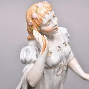 Редкость! Парные Фарфоровые статуэтки «Гамлет и Офелия», HEREND Венгрия - середина ХХ века.