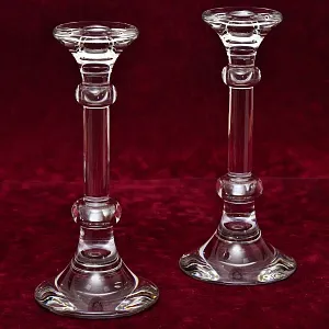 Два Больших Хрустальных Подсвечника VAL SAINT LAMBERT Бельгия, 60 -е годы ХХ века.