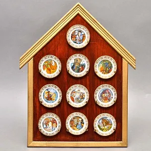 Набор Фарфоровых тарелок «Сказочный домик», The FRANKLIN Porcelain США - 1979 год.