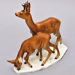 Коллекционная статуэтка «Две Косули», Фарфор Hutschenreuther, Германия.