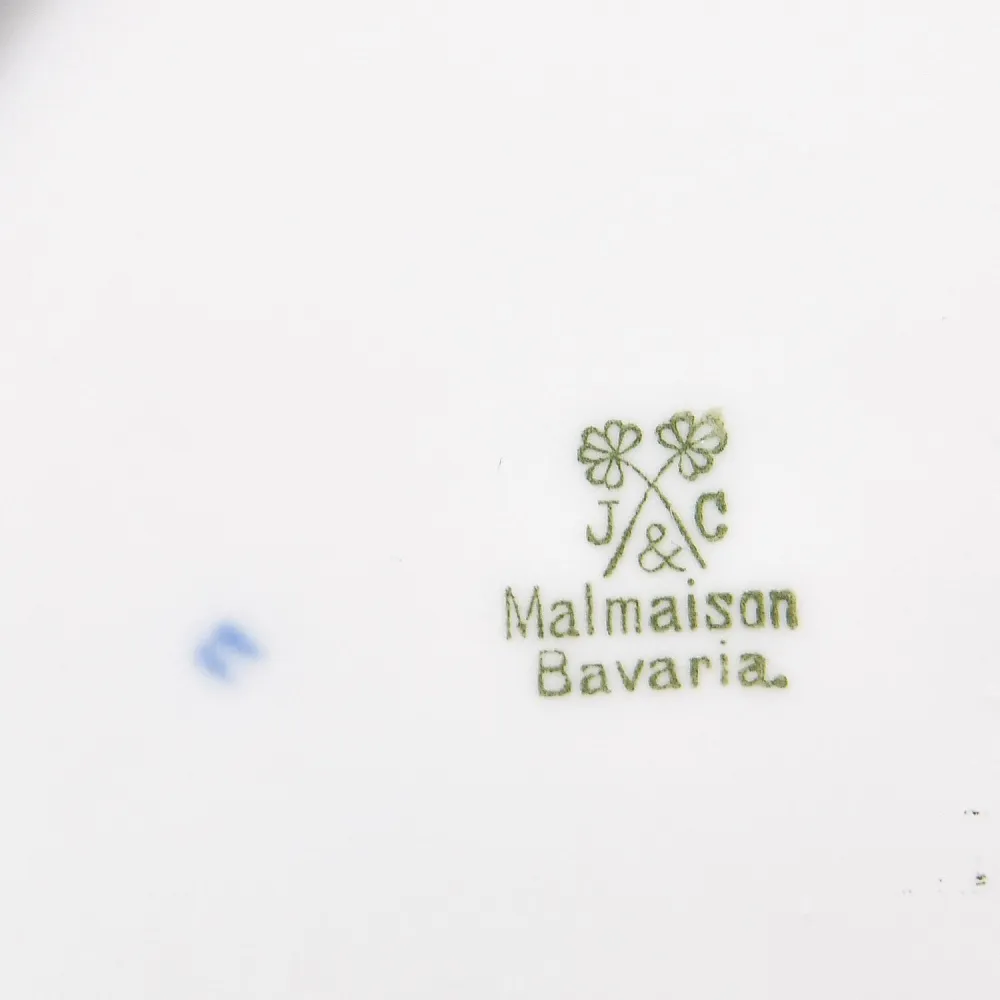 Антикварная Фарфоровая тарелка «Виноград», Jaeger, Thomas & Co. Германия, 1898 - 1923 годы.