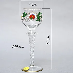 Хрустальные Бокалы для Вина «Blumenstrauß», Theresienthal Германия, 80 -е годы ХХ века. 