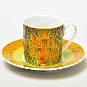 Коллекционная Фарфоровая Кофейная пара «Африканский Леопард», Rosenthal Германия - 2002 год..