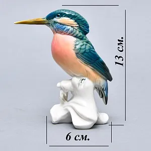 Птица - Статуэтка «Зимородок», Фарфор Карл Энс / Karl Ens, Германия, 50-е годы ХХ века.
