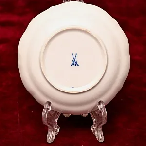 Классическая Кофейная пара «ЦВЕТЫ», Фарфор MEISSEN / МЕЙСЕН Германия.