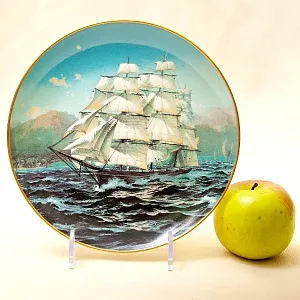 Коллекционная Тарелка «Парусные Корабли - CHELLENGE» Фарфор США, The FRANKLIN MINT -1981 год.