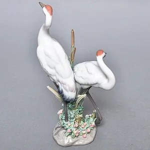 Коллекционная Фарфоровая статуэтка «Птицы. Пара журавлей», Lladro Испания. 
