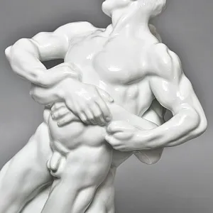 Редкость! Большая Фарфоровая статуэтка «Cпортсмены. БОРЦЫ», HEREND Венгрия, середина ХХ века.