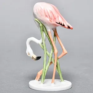 Коллекционная Фарфоровая статуэтка «Птица. Фламинго», ROSENTHAL Германия, середина ХХ века. 