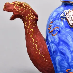 Чайный Сервиз на 6 персон «Синий Дракон», Фарфор SATSUMA Япония, середина ХХ века. 