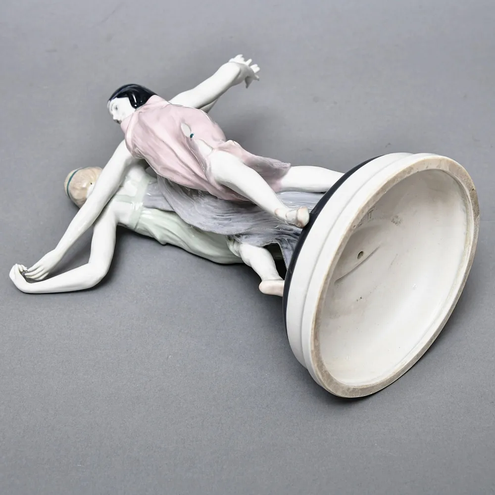 Антикварная Фарфоровая статуэтка «Танцующие девушки», Karl Ens Германия, первая половина ХХ века. 