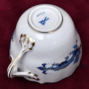 Классическая Фарфоровая Кофейная пара «Синий Дракон», MEISSEN Германия, первая половина ХХ века.