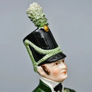 Фарфоровая статуэтка Солдат - «Стрелок корпуса герцога Камберлендского», Rudolf Kammer Германия.