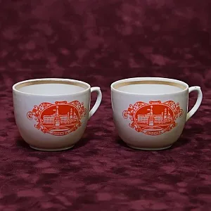 Две чашки «Красная Москва» Фарфор СССР Вербилки, 1970-80 гг.