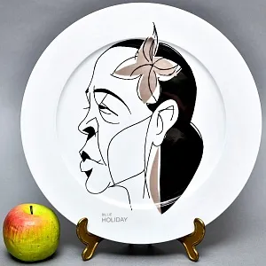 Большое Авторское Настенное Блюдо - Тарелка «Billie Holiday», Rosenthal Studio Line, Германия -2000 год. 