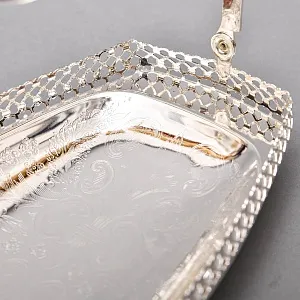 Винтажная Сухарница - Конфетница - Фруктовница, Метал Silverplate, Sheffield Англия, 70-е гг.