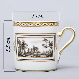 Редкость! Коллекционная Кофейная Пара «FIESOLE» Фарфор RICHARD GINORI, Италия.