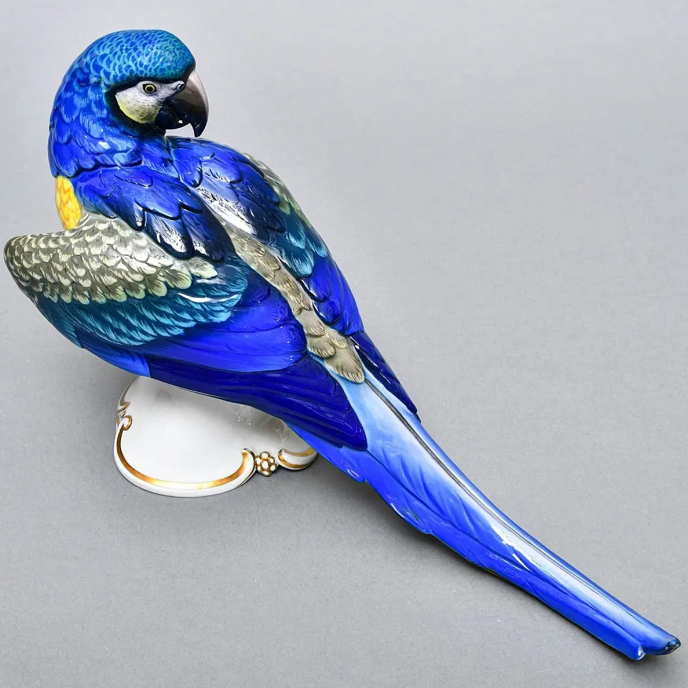 Коллекционная Фарфоровая статуэтка «Попугай Сине-Желтый АРА», ROSENTHAL Германия - 1936 год. 