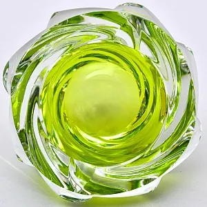 Фигурная Хрустальная Пепельница «Изумрудная Капля» Хрусталь VAL SAINT LAMBERT Бельгия.