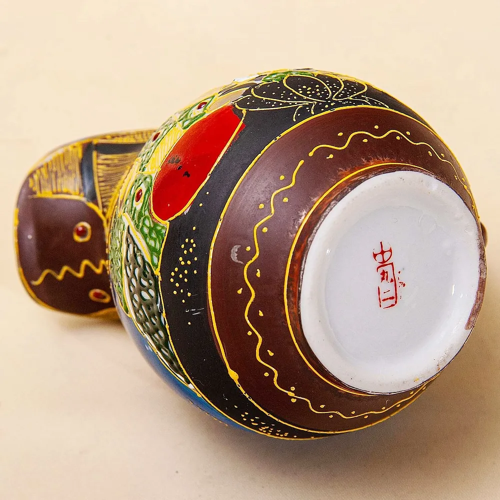 Антикварный Чайный фарфоровый сервиз в стиле Satsuma, Япония, FUTAJI, первая половина ХХ века.