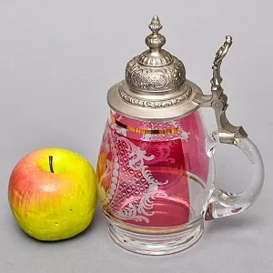 Коллекционная Хрустальная Пивная Кружка «Всадник», SCHONBORNER, Германия, 60 гг.