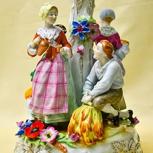 Редкость!!! Большая Фарфоровая Ваза «УРОЖАЙ», PLAUE Германия середина ХХ века.