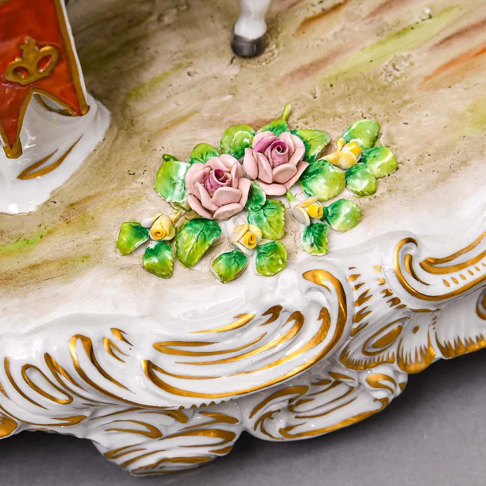 Редкость! Большая Фарфоровая статуэтка «КАРЕТА», SITZENDORF Германия, середина ХХ века.