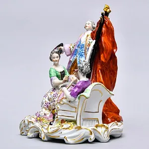 Редкость! Коллекционная Фарфоровая статуэтка «ПОРТРЕТ», Edme Samson et Cie Франция, 1940 - 1969 годы. 