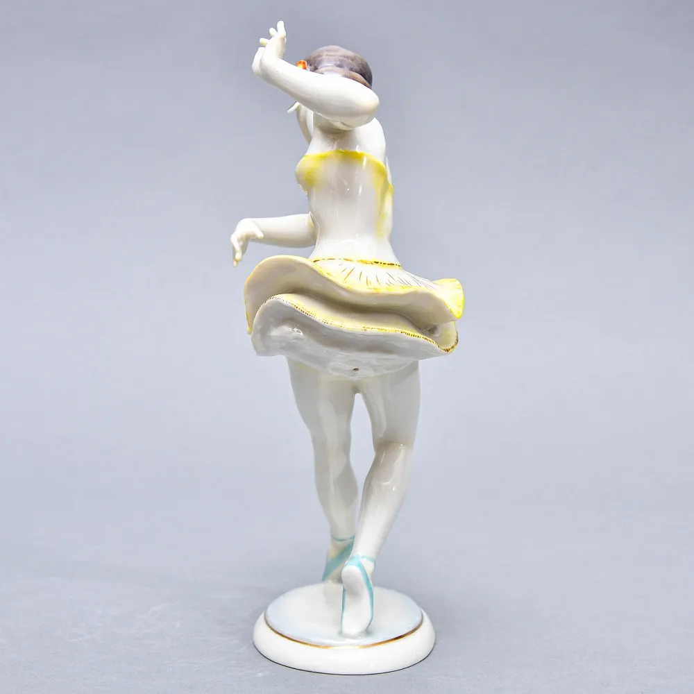 Коллекционная Фарфоровая статуэтка «Балерина в Желтой Пачке», Hutschenreuther Германия, середина ХХ века. 