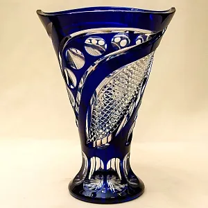 Большая Хрустальная Ваза серия «FLIRT», BEYER Германия 70-е годы. Н - 26,5 см.