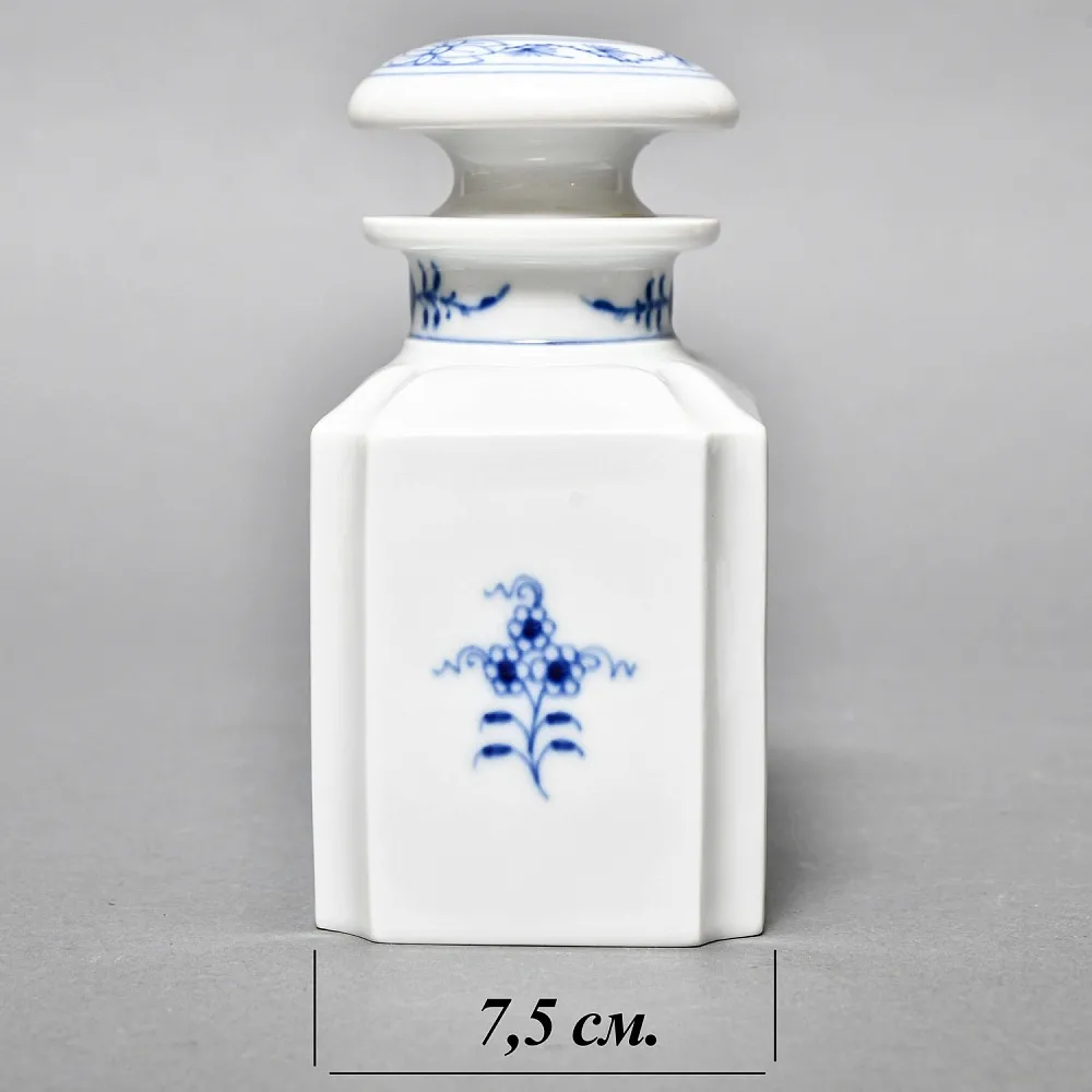 Фарфоровая Чайница с крышкой «Луковый узор», MEISSEN / МЕЙСЕН Германия - 1973 год. 