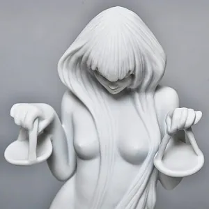 Коллекционная Фарфоровая статуэтка «Девушка, Знак Зодиака - Весы», Royal Copenhagen Дания.