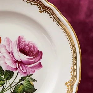 Коллекционная Тарелка - Блюдо «Роза и Клубника» Фарфор, SPODE Англия 70-е годы ХХ века..