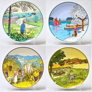 Коллекционная Фарфоровая Тарелка - Блюдо «Зима» Heinrich Villeroy&Boch, Германия, 80-е годы.