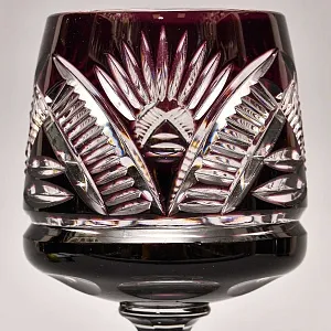 Хрустальный Бокал для вина серия «IMPERIAL» аметистового цвета, JOSEPHINENHUTTE Германия, 50-е годы ХХ века.