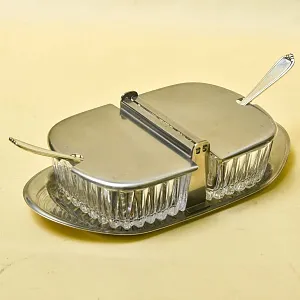 Набор для специй или соусов с двумя отделениями, TISCHFEIN Германия, 70 -е годы ХХ века.