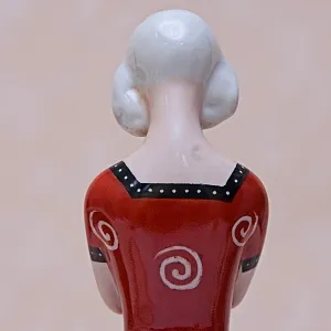 Шкатулка Статуэтка «Девушка с букетом» AРТ ДЕКО ROBJ, ФРАНЦИЯ 1920