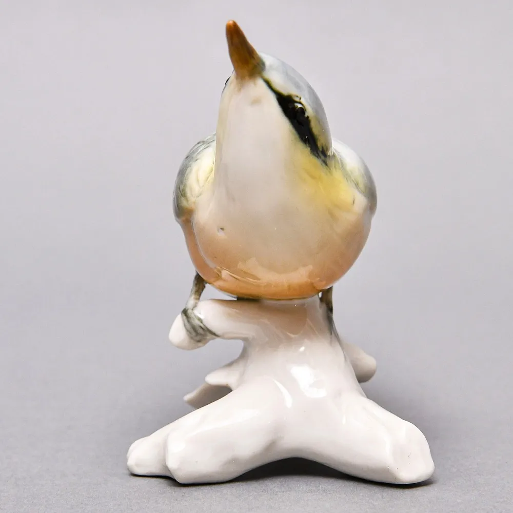 Коллекционная Фарфоровая статуэтка «Птица - Поползень», Карл Энс / Karl Ens, Германия, 50-е годы ХХ века.
