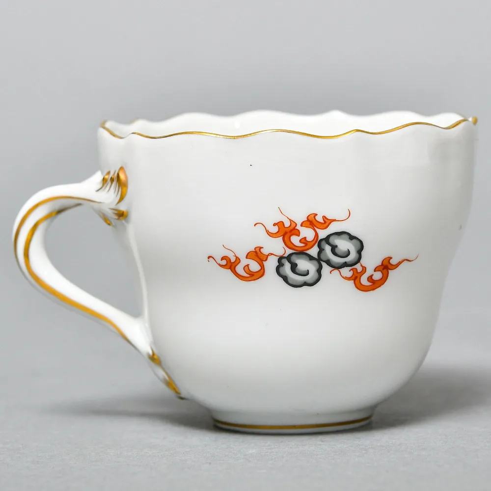 Коллекционная Кофейная пара «Серый Дракон», Фарфор, MEISSEN Германия, первая половина ХХ века.