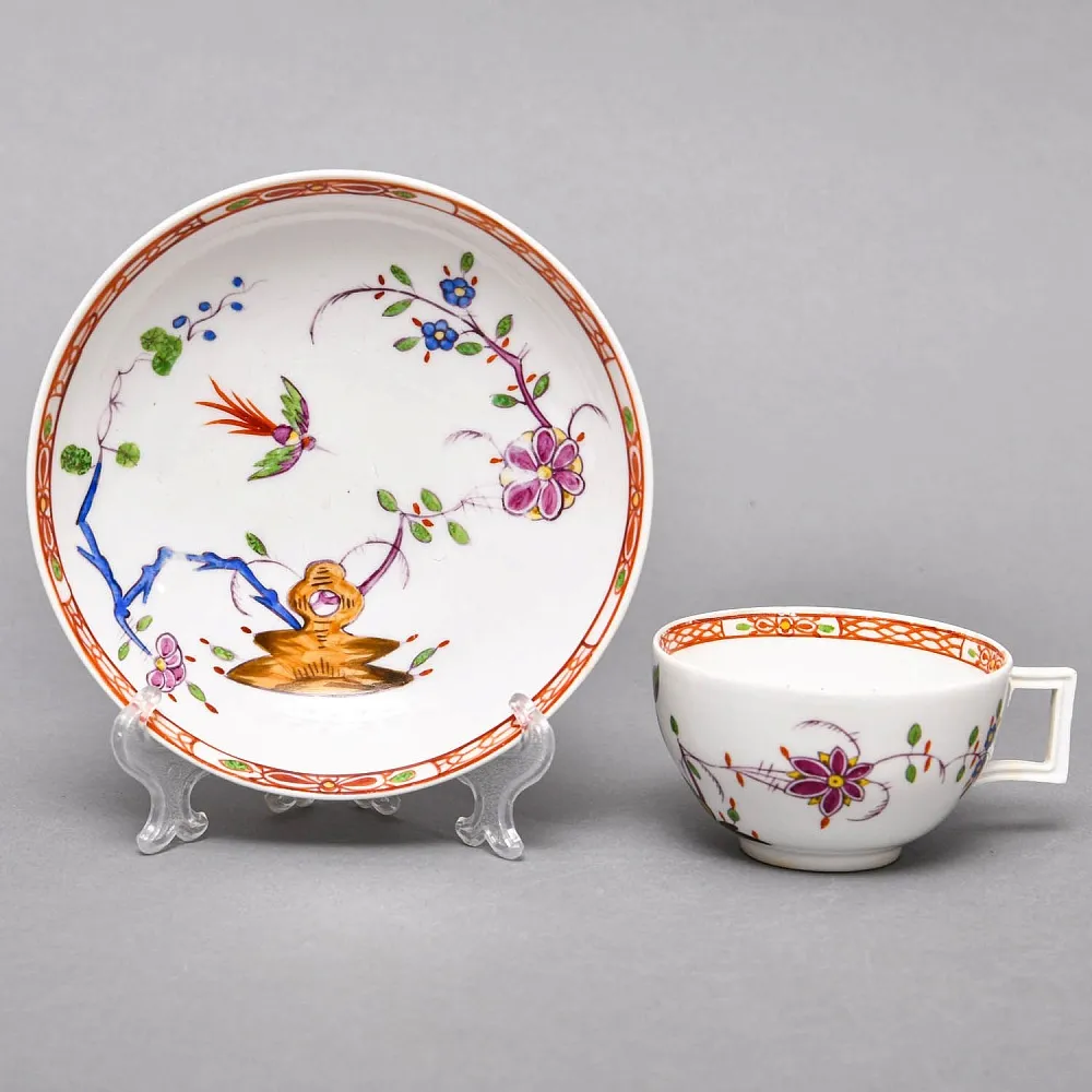Антикварная Фарфоровая Кофейная пара MEISSEN / МЕЙСЕН, период Марколини, 1774 - 1814 годы.