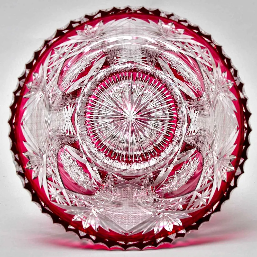 Большая Ваза Розового Хрусталя JOSKA BODENMAIS Германия Н-40 см., конец 60-х гг.